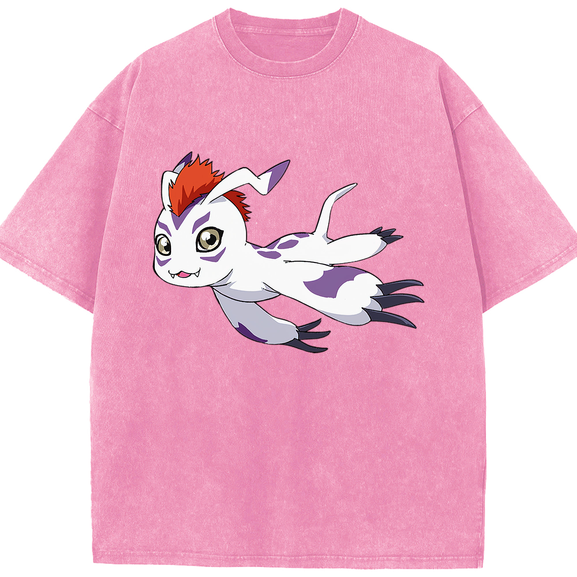 （画像用） Digimon デジタルモンスター/デジモン 綿100% ヴィンテージ風 半袖Tシャツ（フロントプリント）
